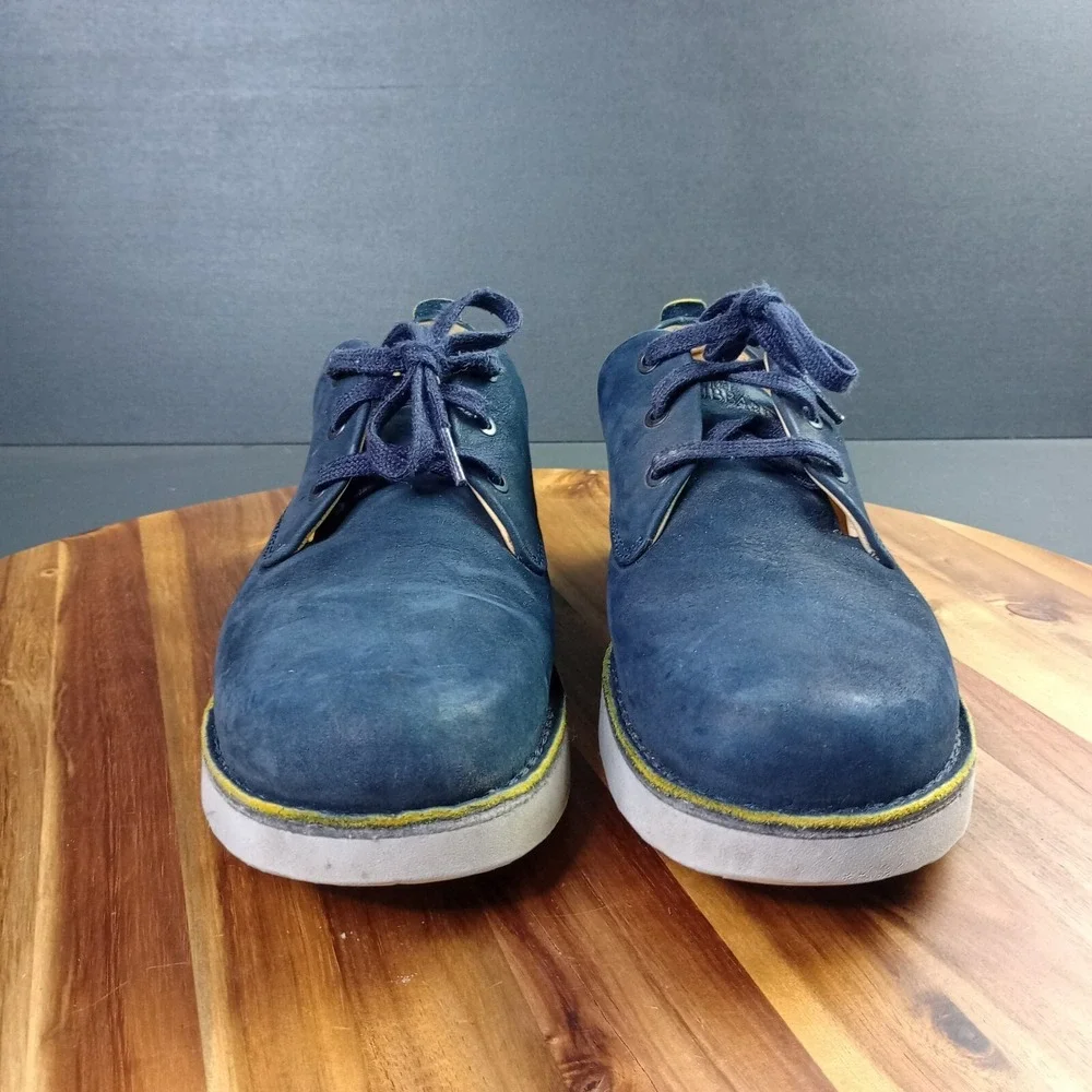 Samuel Hubbard Mens 9.5 M Navy Nubuck Free Oxford Leather‎ Shoes Vibram Sole